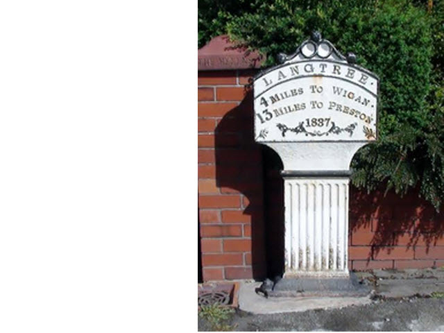 Milepost outside No 247 Preston Road